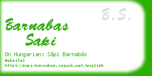 barnabas sapi business card